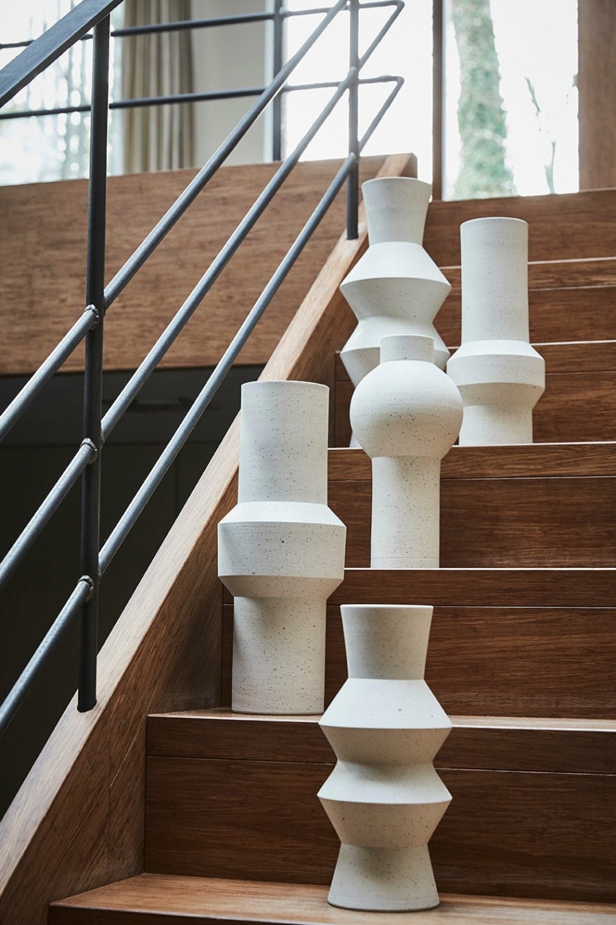Home Decor HKliving | Speckled Clay Vase Angular