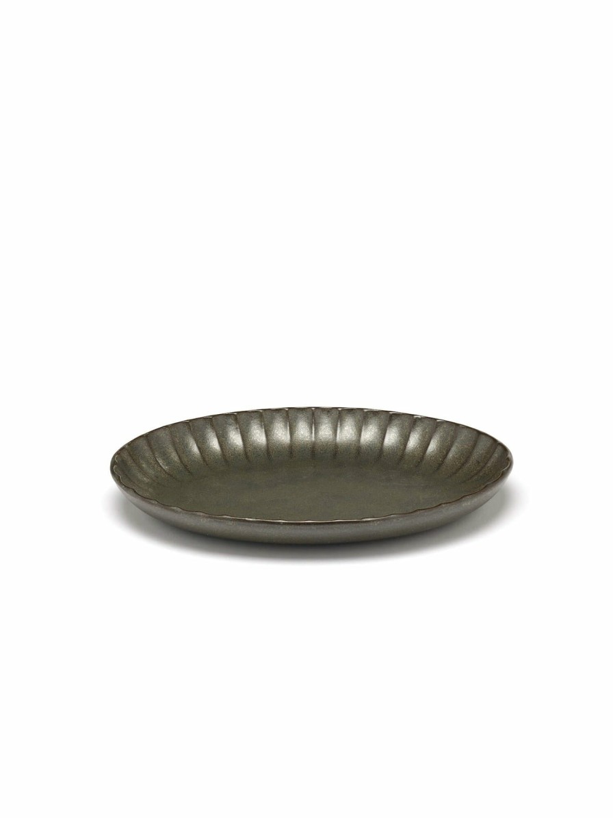 Kitchen & Tableware Serax | Inku Green Serving Bowl Oval (M)