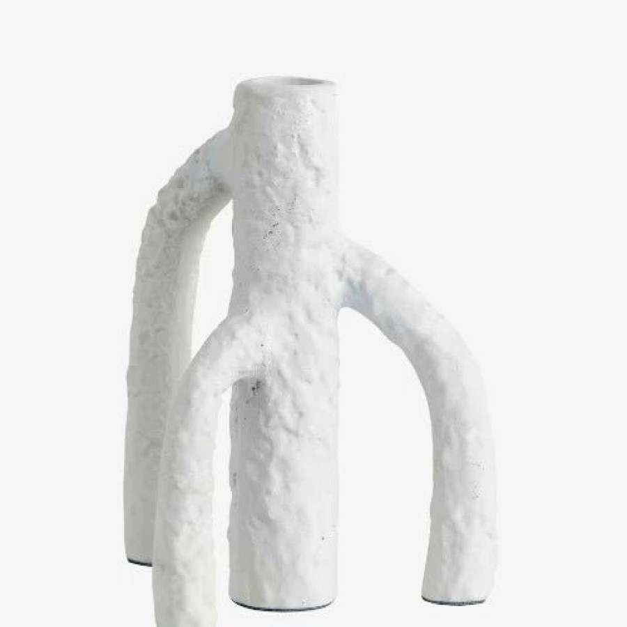Home Decor Nordal | Mahe Candle Holder White Large