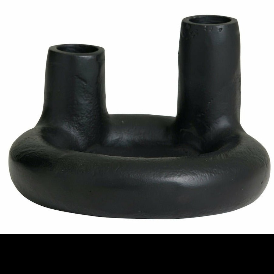 Home Decor Nordal | Toro Candleholder Black Small