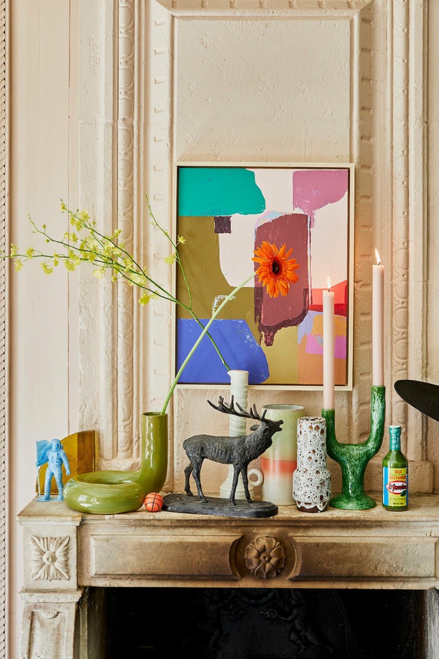 Home Decor HKliving | Ceramic Glazed Flower Vase Cream