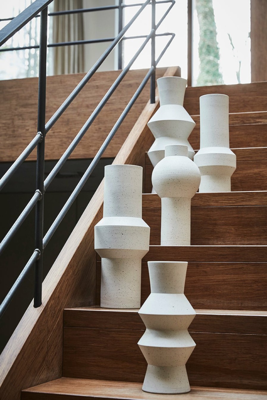 Home Decor HKliving | Speckled Clay Vase Straight M