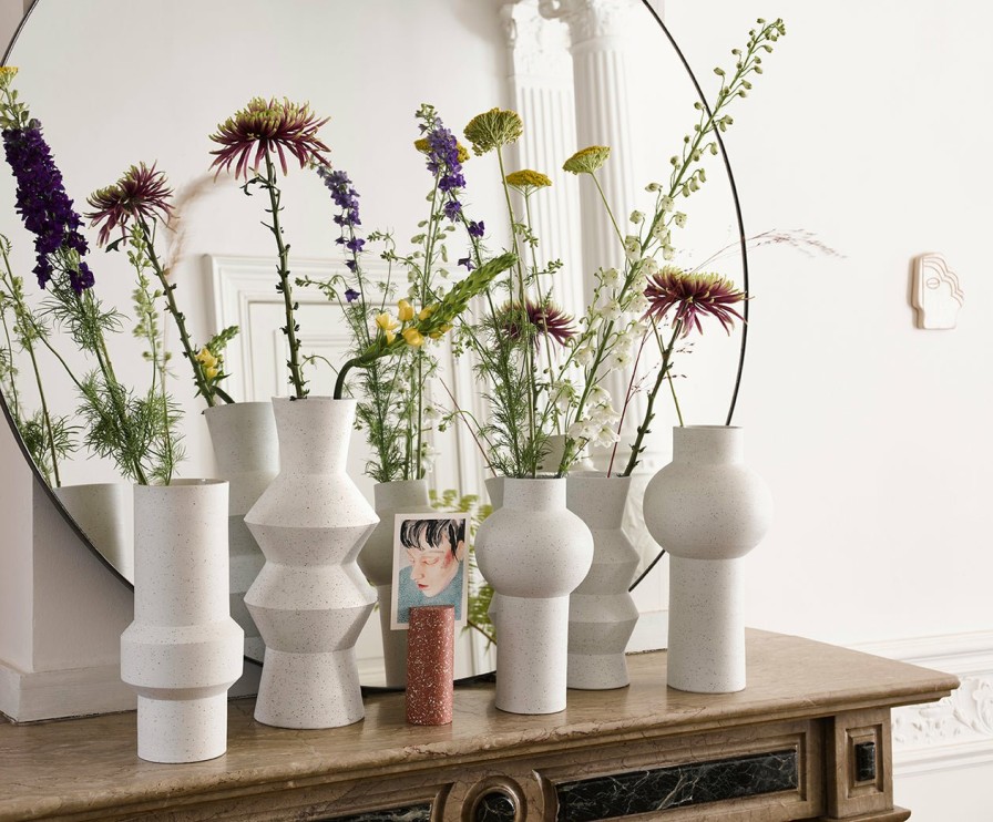 Home Decor HKliving | Speckled Clay Vase Straight M