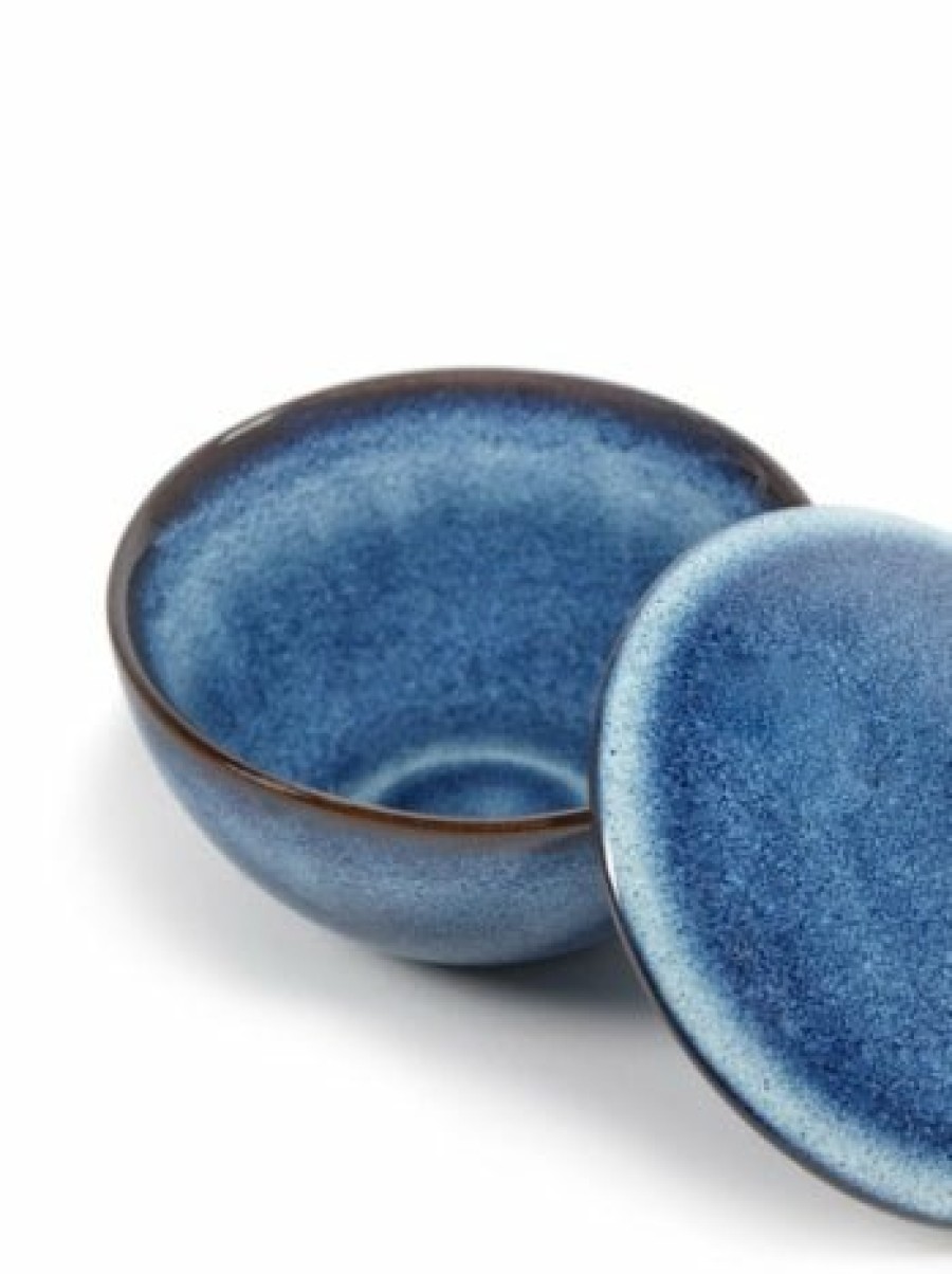 Home Decor Serax | Bowl With Lid Dark Blue Pure Small And Large