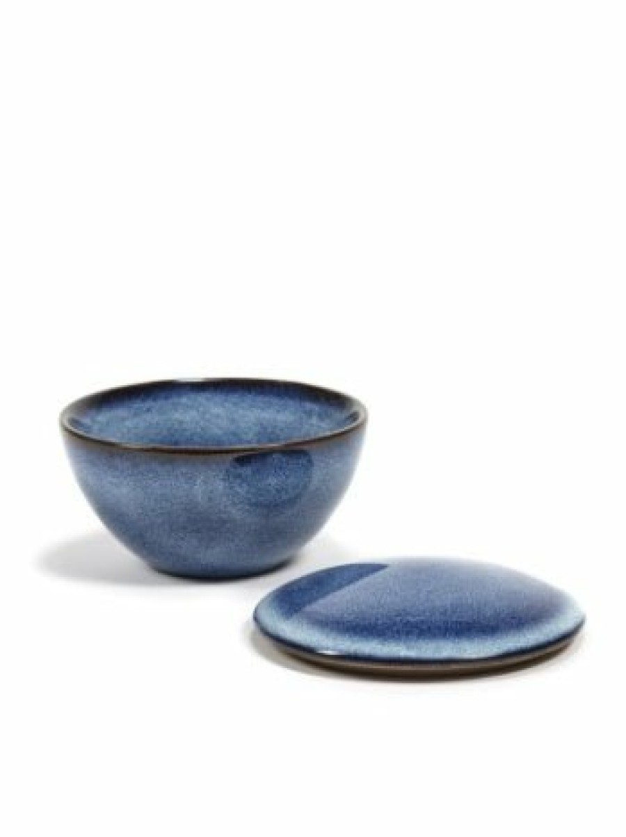 Home Decor Serax | Bowl With Lid Dark Blue Pure Small And Large
