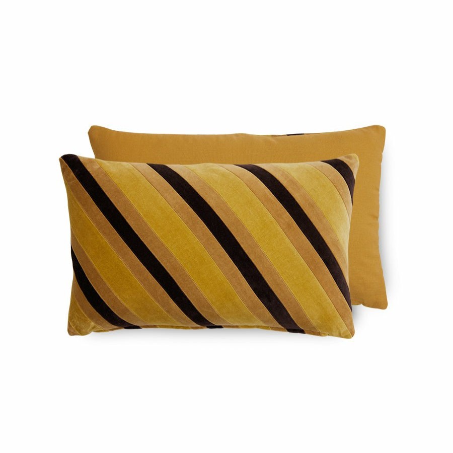Home Decor HKLiving | Striped Velvet Cushion, Honey, Hkliving