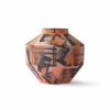 Home Decor HKliving | Hand Brushed Ceramic Vase Orange/Black