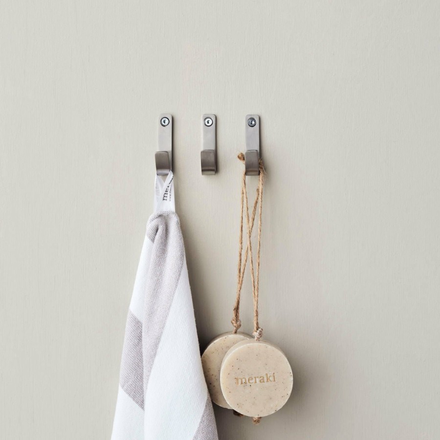 Home Decor Meraki | Hook Thapsus Brushed Silver Finish